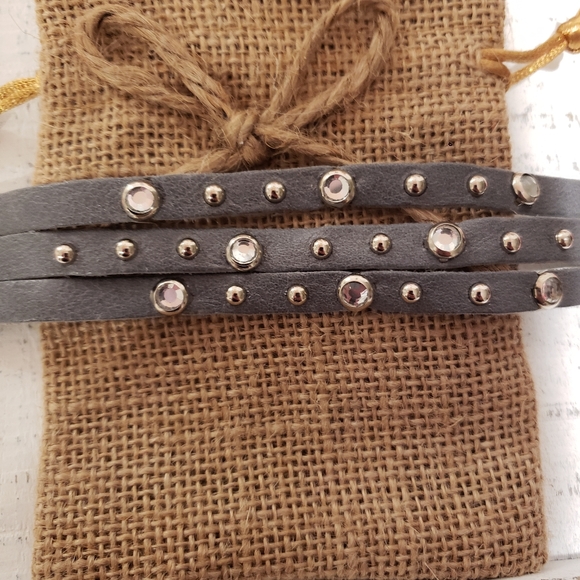 SassyRoseCo Jewelry - Stacked Leather Cuff Bracelet
